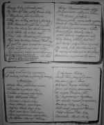 Kserokopie wierszy napisanych przez I.Łukasiewicza
