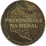 fotografia medalu z napisem PRZEDSZKOLE NA MEDAL WOJEWÓDZTWO PODKARPACKIE